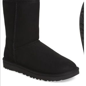 never worn! black suade classic short ugg boots.